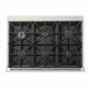 Kucht 36-Inch Pro-Style Dual Fuel Range in Stainless Steel with Black Oven Door KDF362-K