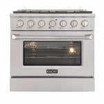 Kucht 36-Inch Pro-Style Dual Fuel Range in Stainless Steel KDF362-S