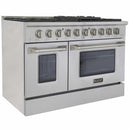 Kucht 5-Piece Appliance Package - 48" Dual Fuel Range, 36" Panel Ready Refrigerator, Under Cabinet Hood, Panel Ready Dishwasher, & Microwave Oven