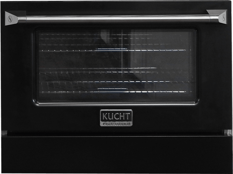 Kucht 30-Inch Pro-Style Dual Fuel Range in Stainless Steel with Black Oven Door KDF302-K