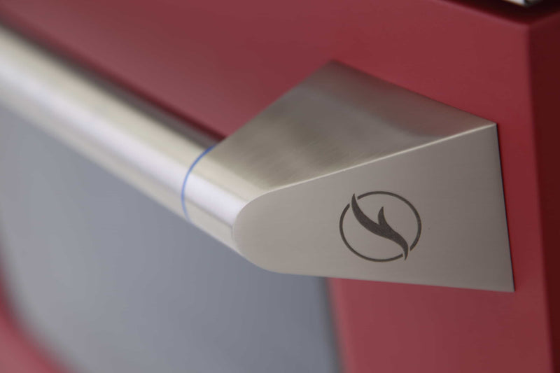 Kucht 30-Inch Pro-Style Dual Fuel Range in Stainless Steel with Red Oven Door KDF302-R