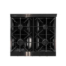 KUCHT Gemstone Professional 30-Inch 4.2 Cu. Ft. Dual Fuel Range for Natural Gas with Sealed Burners and Convection Oven in Titanium Stainless Steel KED304