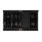 KUCHT Gemstone Professional 48-Inch 46.7 Cu. Ft. Dual Fuel Range for Propane Gas with Sealed Burners and Convection Oven in Titanium Stainless Steel KED484/LP
