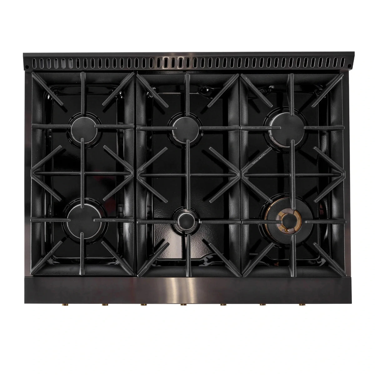 KUCHT Gemstone Professional 36-Inch 5.2 Cu. Ft. Dual Fuel Range for Propane Gas with Sealed Burners and Convection Oven in Titanium Stainless Steel KED364/LP