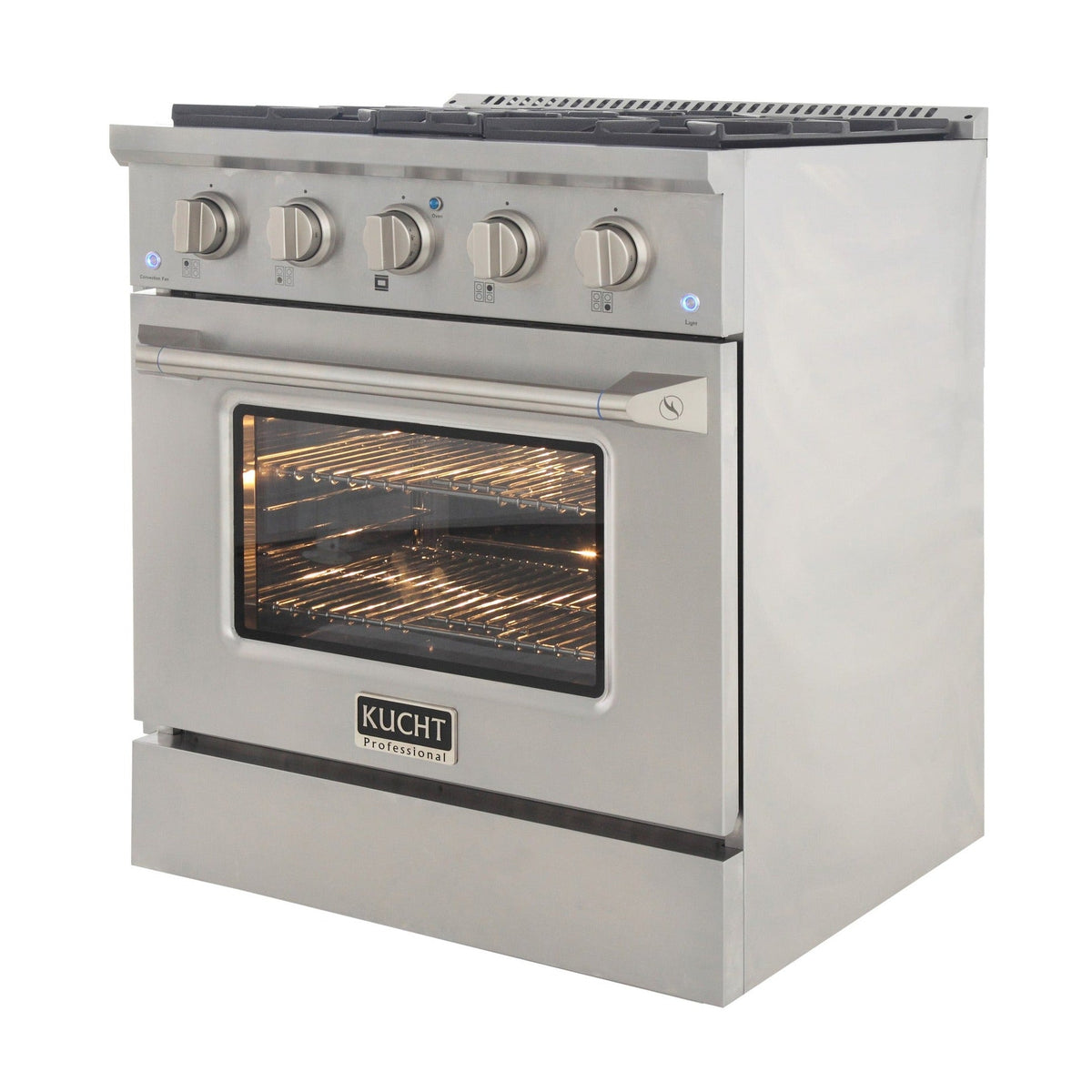 Kucht 30 in. 4.2 cu. ft. Professional All Gas Range in Stainless Steel with Color Options KNG301