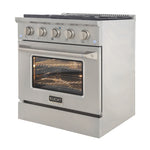 Kucht 30 in. 4.2 cu. ft. Professional All Gas Range in Stainless Steel with Color Options KNG301