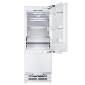 Kucht 30-Inch 17 Cu. Ft. Built-In Refrigerator in Custom Panel Ready, Bottom Freezer, Counter Depth KR300SD