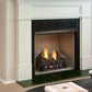 Monessen Lo-Rider clean-face vent-free firebox in traditional living room