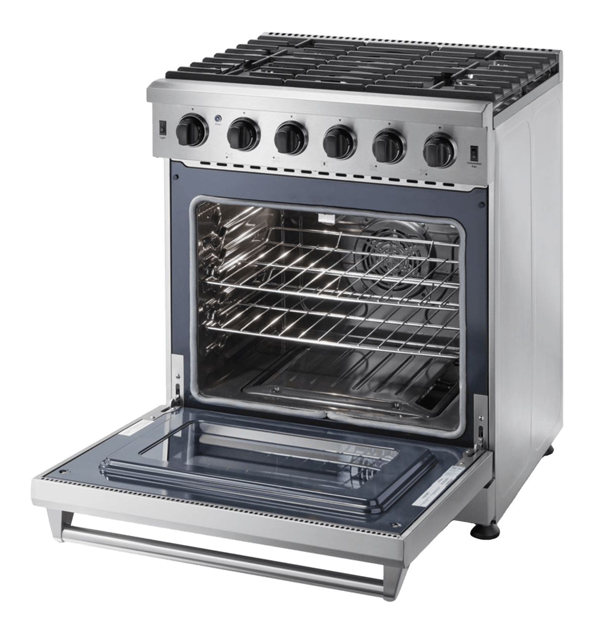 Thor Kitchen 30-Inch Gas Range with 5 Burners, 4.55 cu. ft Oven in Stainless Steel (LRG3001U)