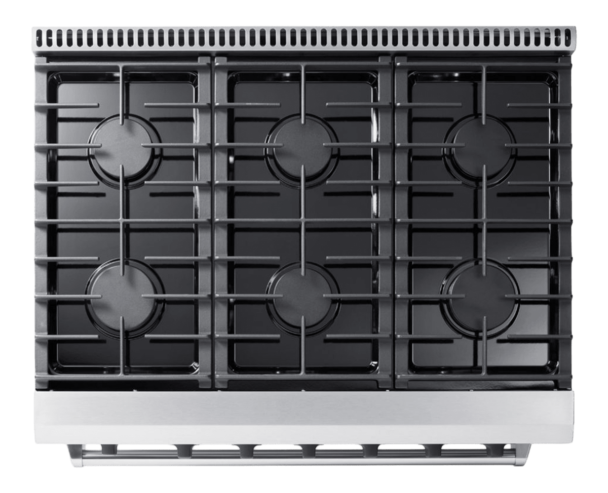 Thor Kitchen 36-Inch 6.0 Cu. Ft Single Oven Professional Gas Range in Stainless Steel (LRG3601U)