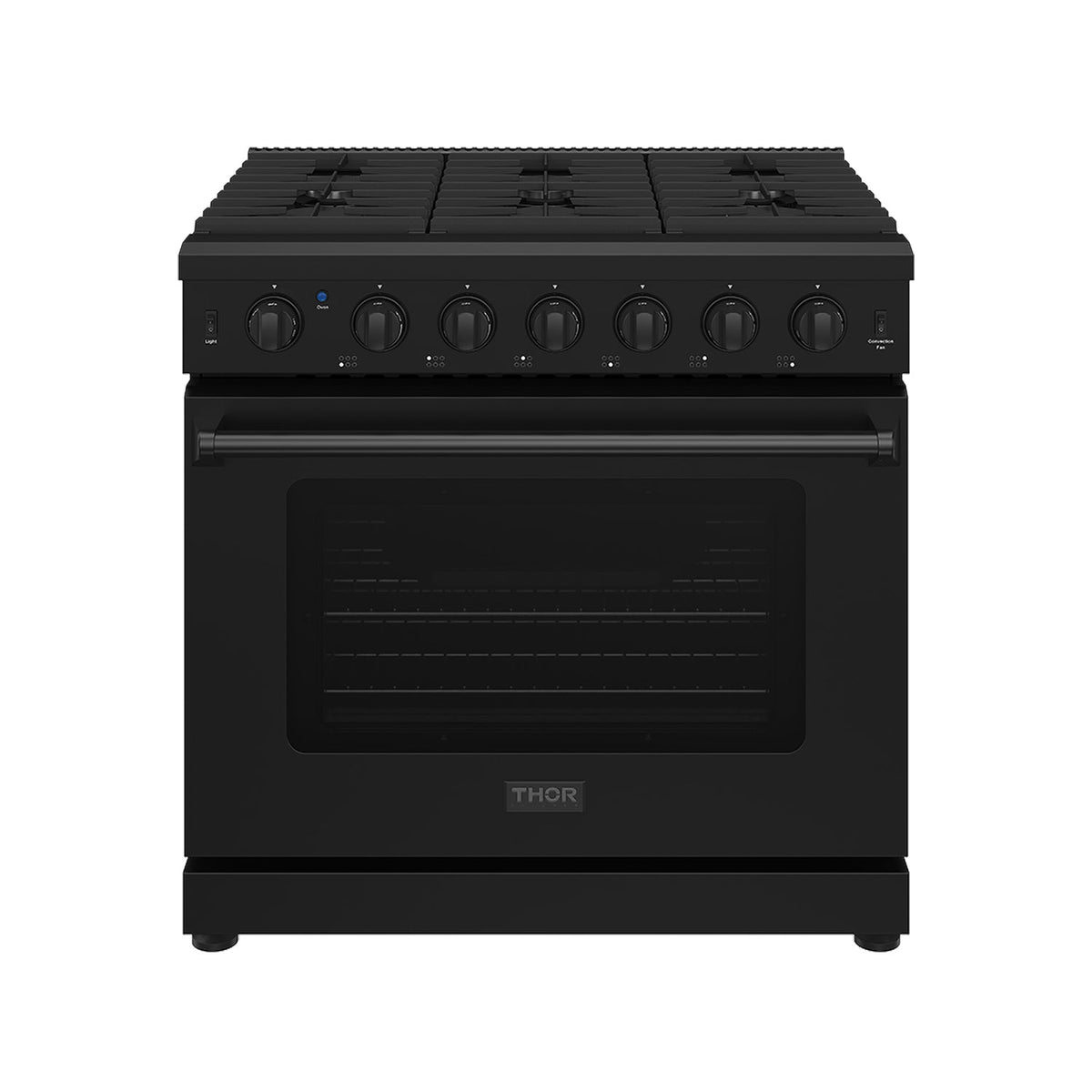 Thor Kitchen 36 Inch L-Series Professional Gas Range in Black