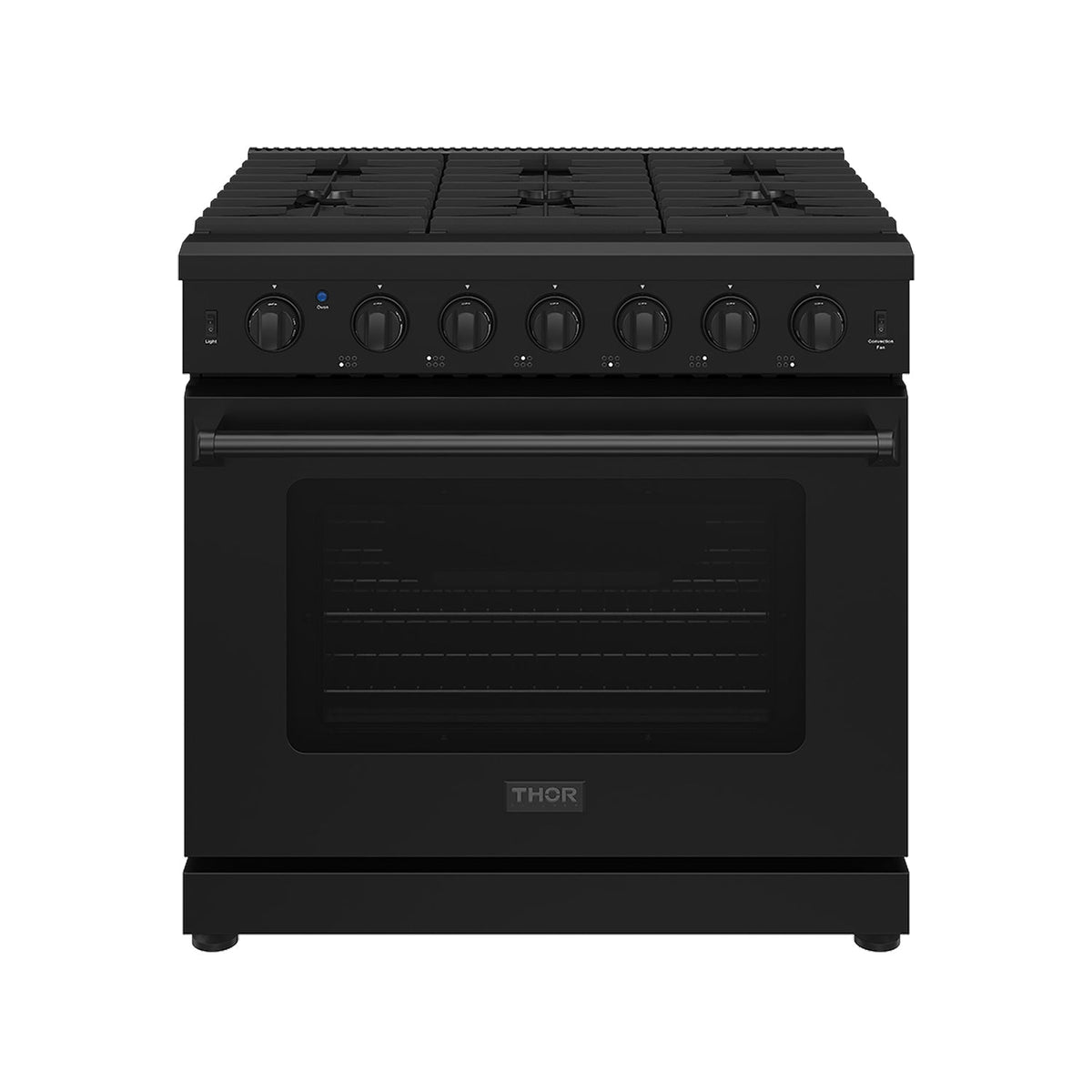 Thor Kitchen 36 Inch L-Series Professional Gas Range in Black (LRG3601UB)