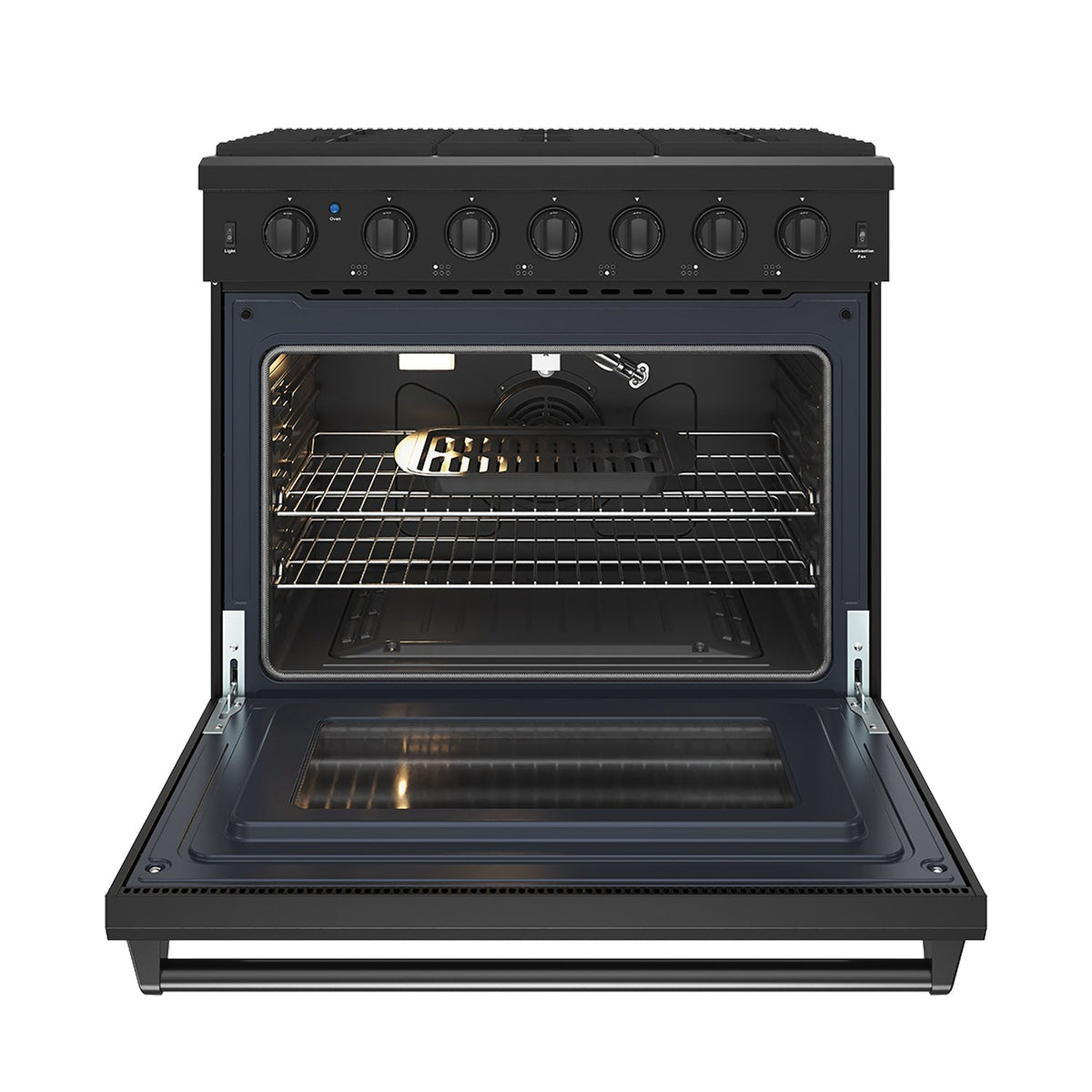 Thor Kitchen 36 Inch L-Series Professional Gas Range in Black (LRG3601UB)