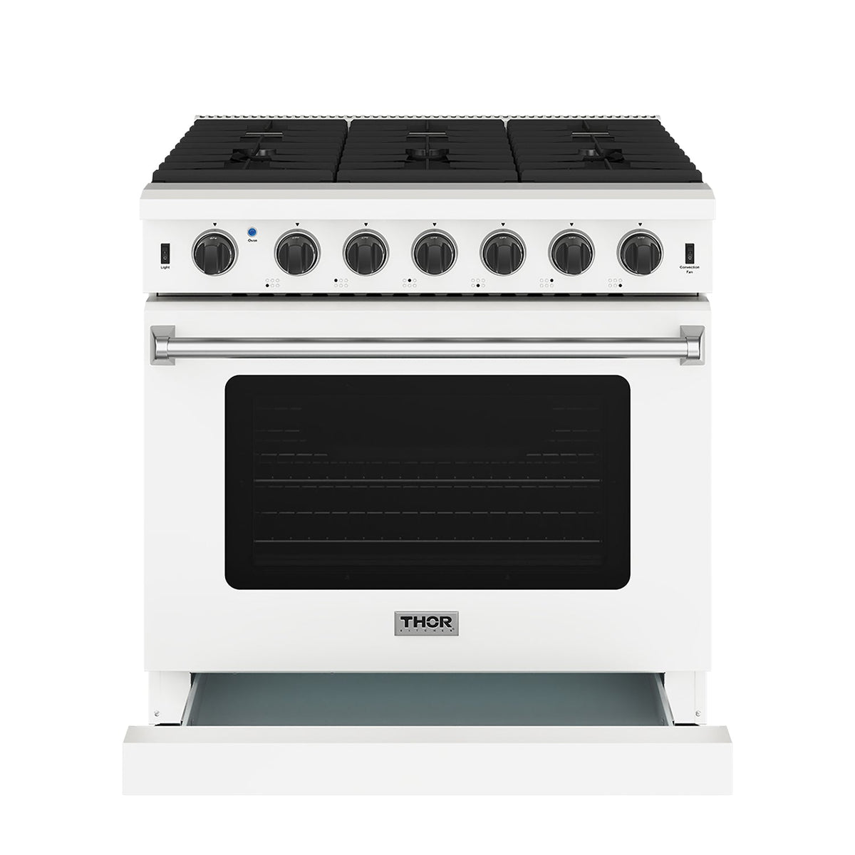 Thor Kitchen 36 Inch L-Series Professional Gas Range in White (LRG3601UW)