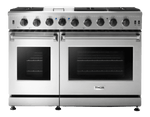 Thor Kitchen 48-Inch 6.8 cu. ft. Double Oven Gas Range in Stainless Steel (LRG4807U)