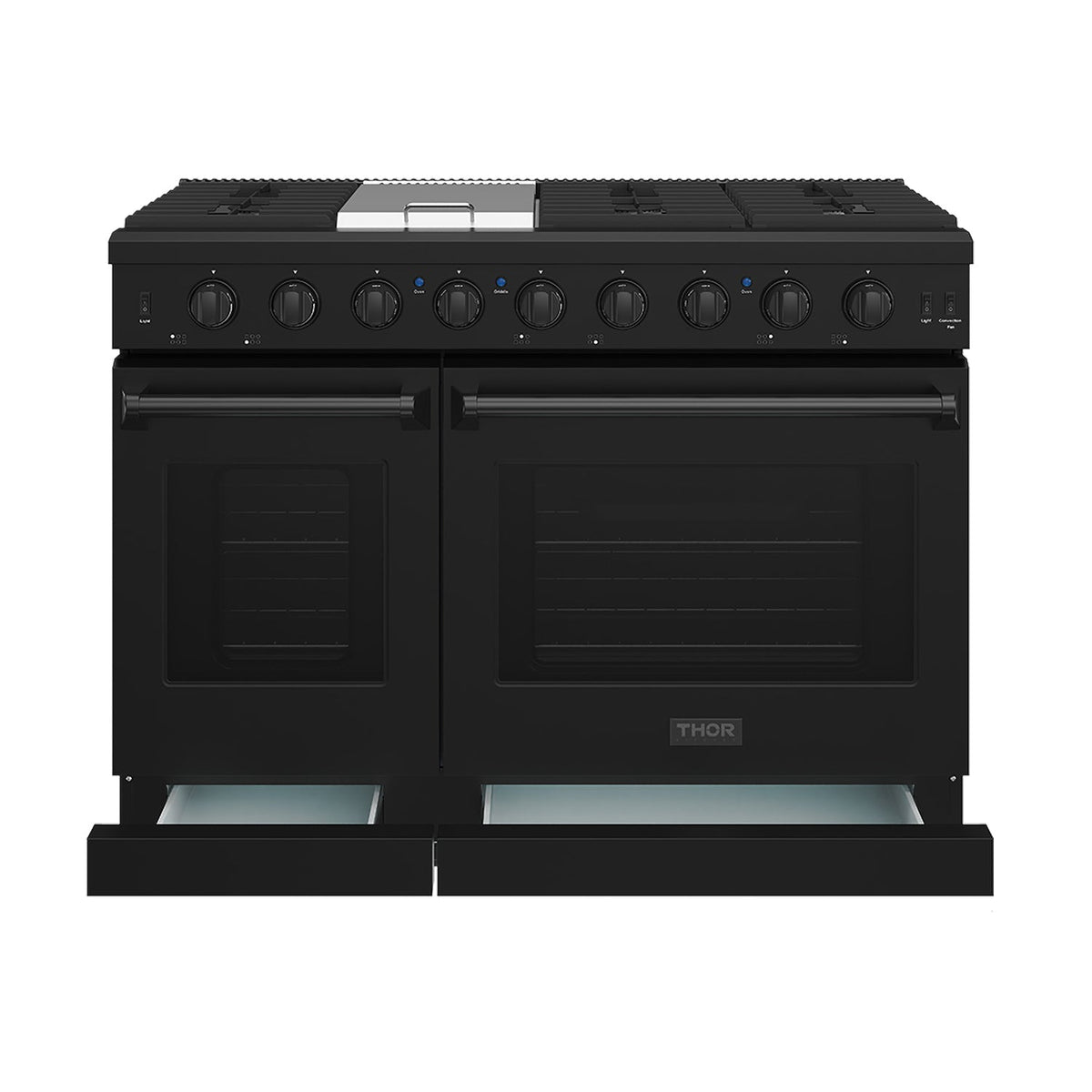 Thor Kitchen 48 Inch L-Series Professional Gas Range in Black (LRG4807UB)