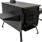 Buck Stove Little Buck wood camp stove with fold-out side shelves