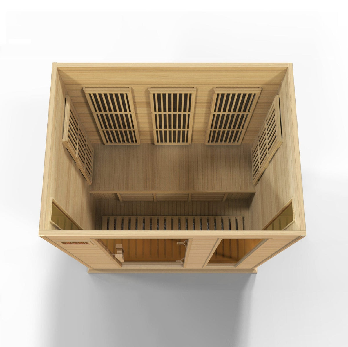 Golden Designs Maxxus 3-Person Near Zero EMF Under 2MG FAR Infrared Sauna Canadian Hemlock - MX-K306-01-ZF
