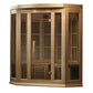Golden Designs Maxxus 3-Person Corner Near Zero EMF Under 2MG FAR Infrared Sauna Canadian Hemlock - MX-K356-01-ZF