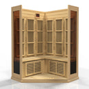Golden Designs Maxxus 3-Person Corner Near Zero EMF Under 2MG FAR Infrared Sauna Canadian Hemlock - MX-K356-01-ZF
