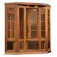 Golden Designs Maxxus 3-Person Corner Full Spectrum Near Zero EMF Under 2MG FAR Infrared Sauna Canadian Red Cedar - MX-M356-01-FS CED