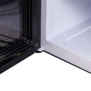 Forno Padula 30-Inch Over-the-Range Microwave showing front and side views combined, highlighting stainless steel finish and design details.