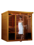 Golden Designs Dynamic Monaco 6-person Ultra Low EMF Under 3MG FAR Infrared Sauna Canadian Hemlock - DYN-6996-01