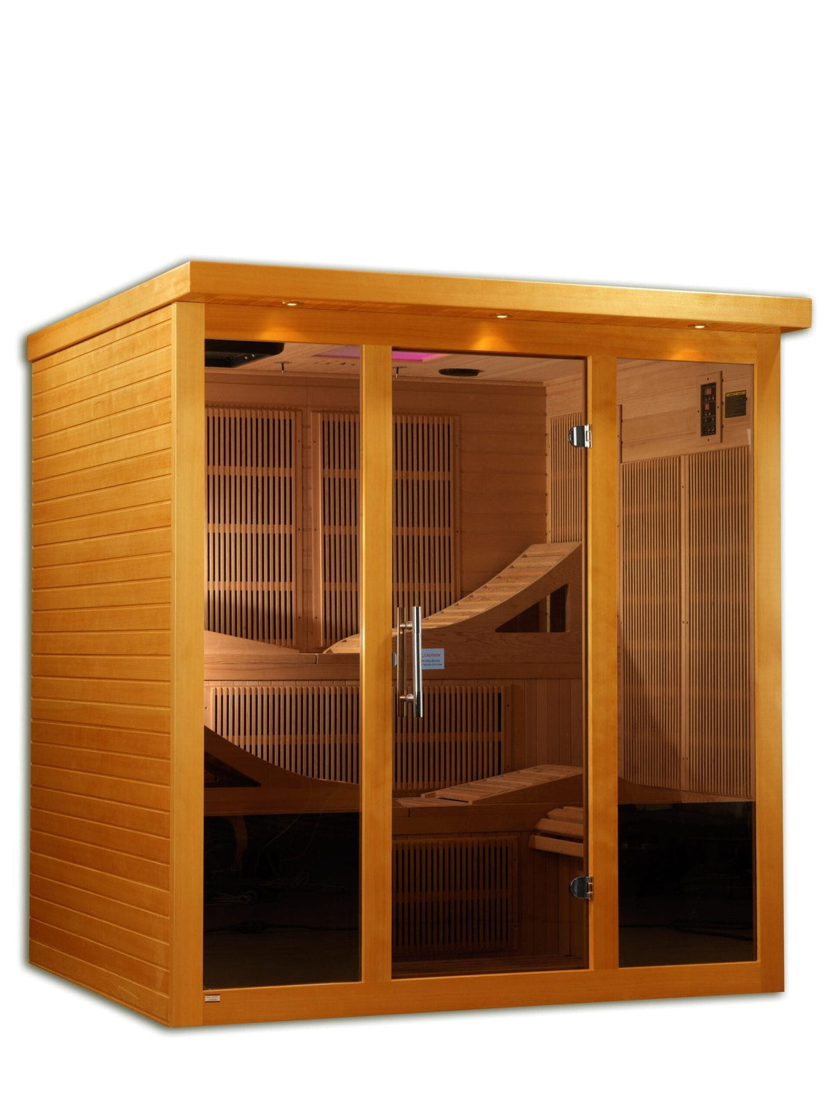Golden Designs Dynamic Monaco 6-person Ultra Low EMF Under 3MG FAR Infrared Sauna Canadian Hemlock - DYN-6996-01