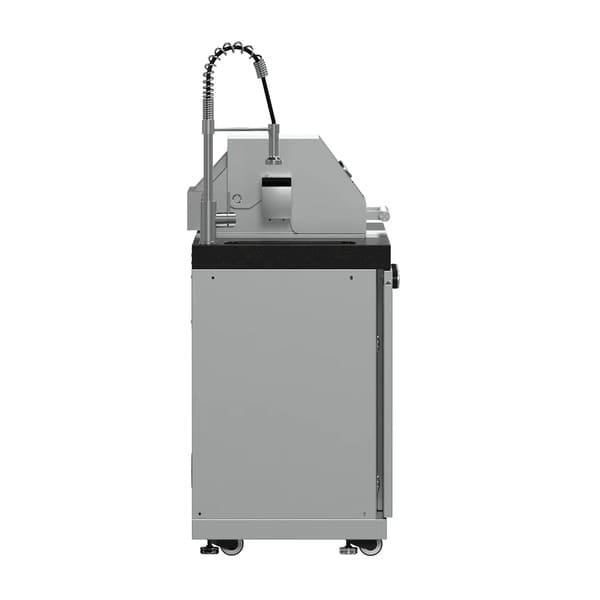 FORNO Bulnes Outdoor Kitchen 30-Inch BBQ 60,000 BTU, with Sear, Rotisserie Infrared Burners, 1.8 Cu.Ft. Beverage Center, & Black/White Countertops - MyBBQDirect