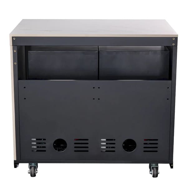 FORNO Rimini Outdoor Kitchen 30-Inch BBQ 62,000 BTU, 4.8 cu.ft. Beverage Center, Stainless Steel Sink, White Countertops FODKT2575WHT - MyBBQDirect
