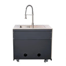 FORNO Rimini Outdoor Kitchen 30-Inch BBQ 62,000 BTU, 4.8 cu.ft. Beverage Center, Stainless Steel Sink, White Countertops FODKT2575WHT - MyBBQDirect