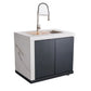 FORNO Rimini Outdoor Kitchen 30-Inch BBQ 62,000 BTU, 4.8 cu.ft. Beverage Center, Stainless Steel Sink, White Countertops FODKT2575WHT - MyBBQDirect