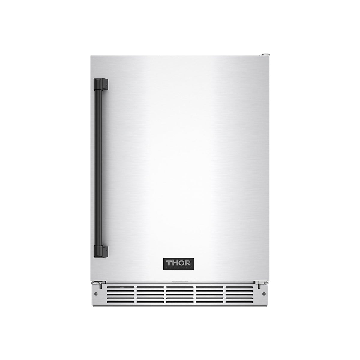 Gordon Ramsay THOR 24" Outdoor Beverage Cooler - Stainless Steel / Black - front door closed