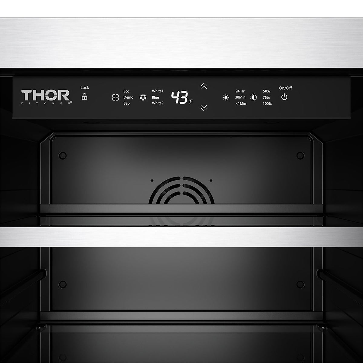 Gordon Ramsay THOR 24" Outdoor Beverage Cooler - Stainless Steel - close up of control panel
