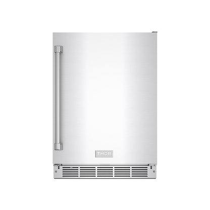 Gordon Ramsay THOR 24" Outdoor Beverage Cooler - Stainless Steel - front door closed