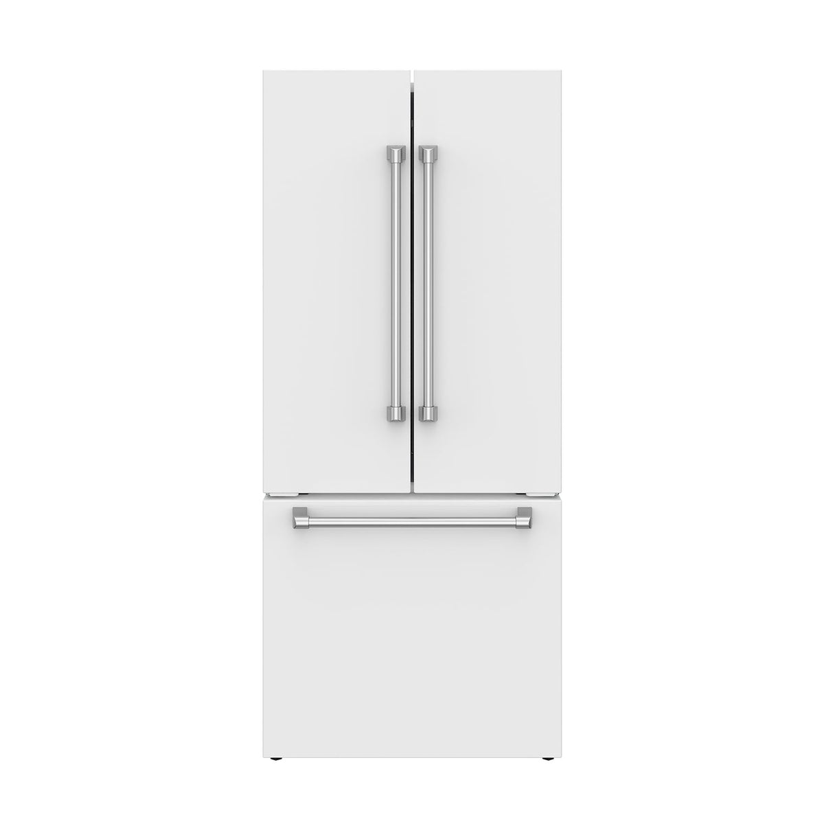 Gordon Ramsay THOR 30" White French Door Refrigerator - White - front door closed without logo