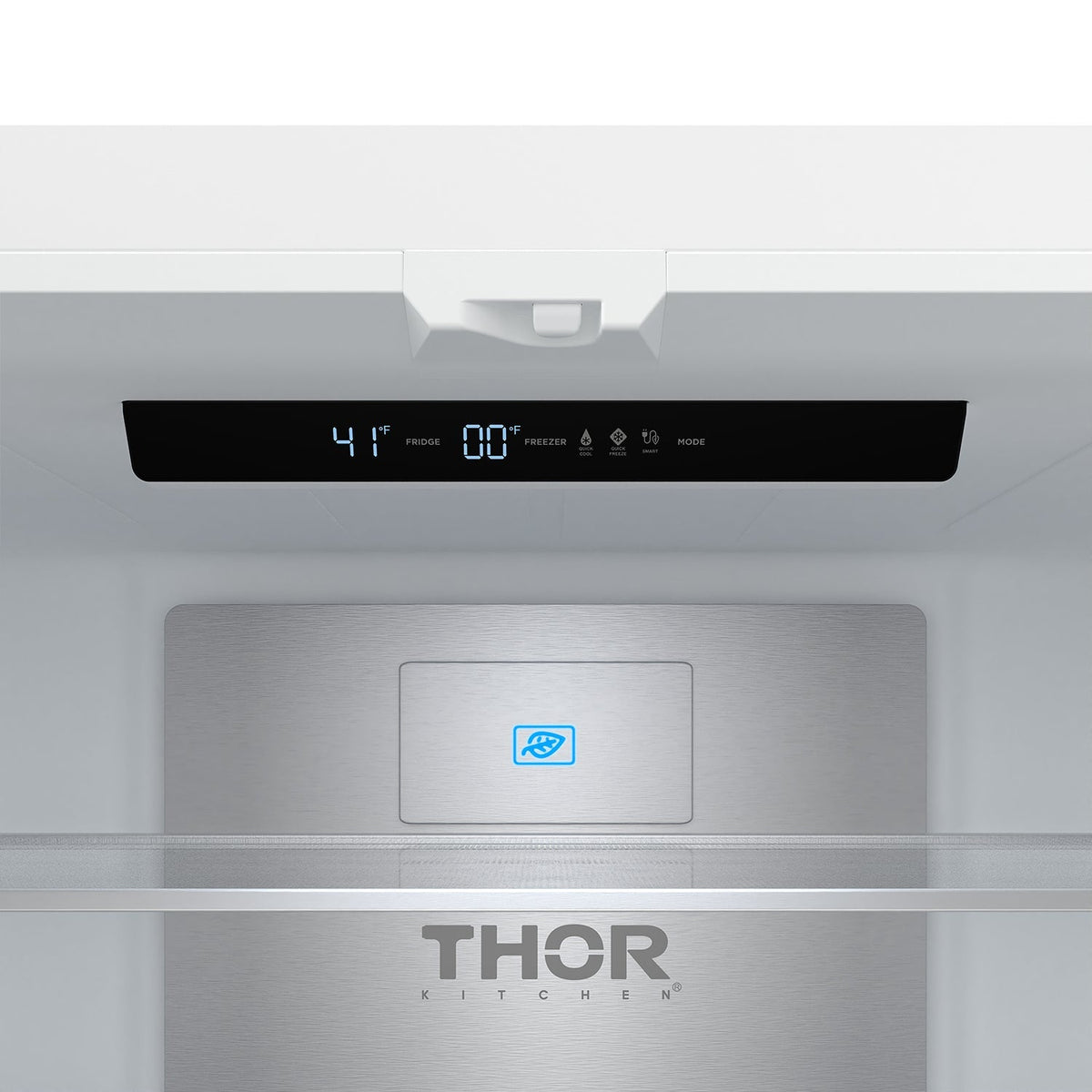Gordon Ramsay THOR 36" White French Door Refrigerator - White - close up of control panel
