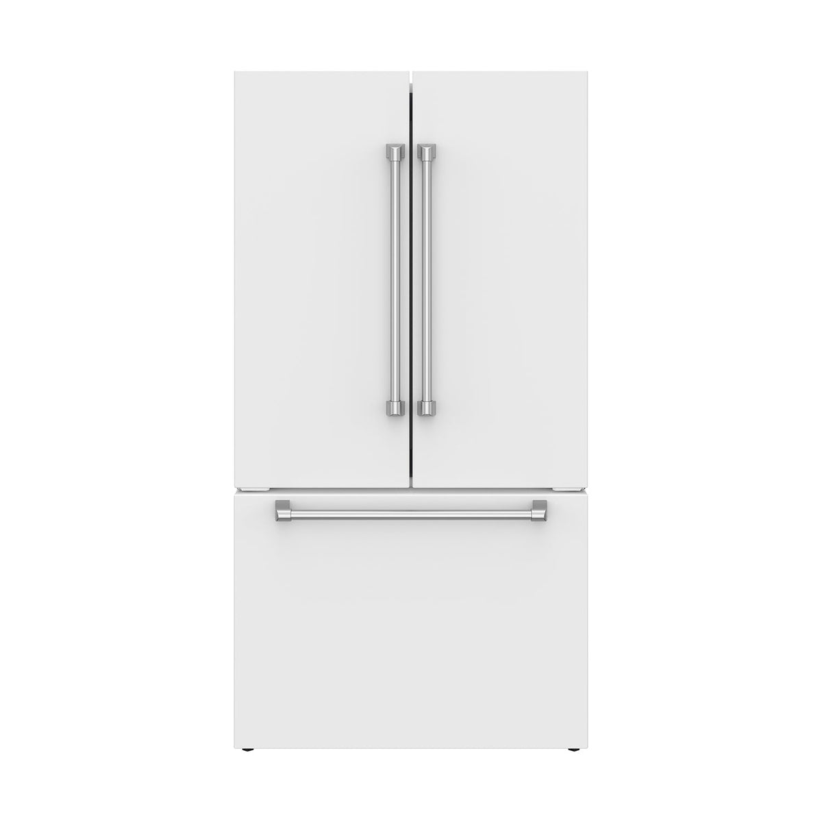 Gordon Ramsay THOR 36" White French Door Refrigerator - White - front door closed without logo
