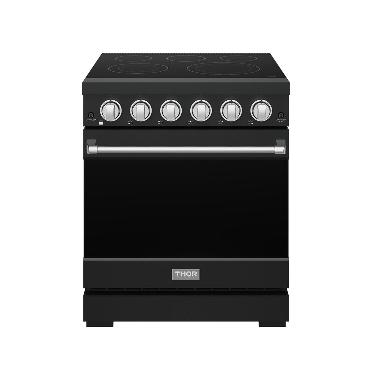 Gordon Ramsay THOR 30" Black Electric Range RSE30PB - Black / Stainless Steel - front door closed