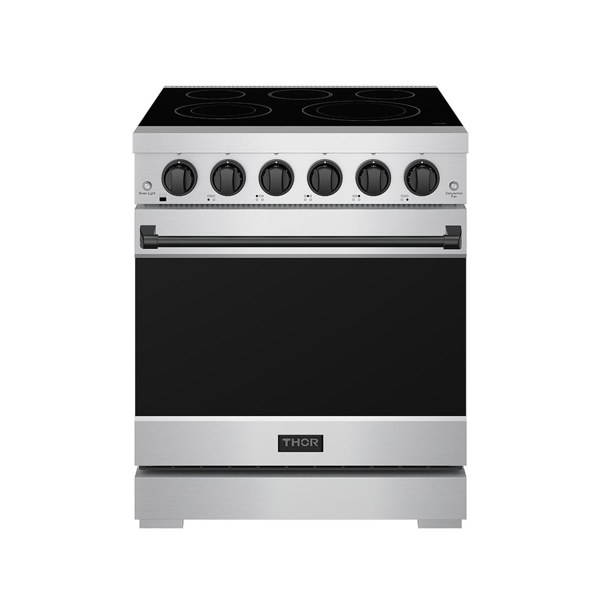 Gordon Ramsay THOR 30" 4.55 cu. ft. Professional Electric Range with Precision Knob Control RSE30P - Stainless Steel / Black - front door closed