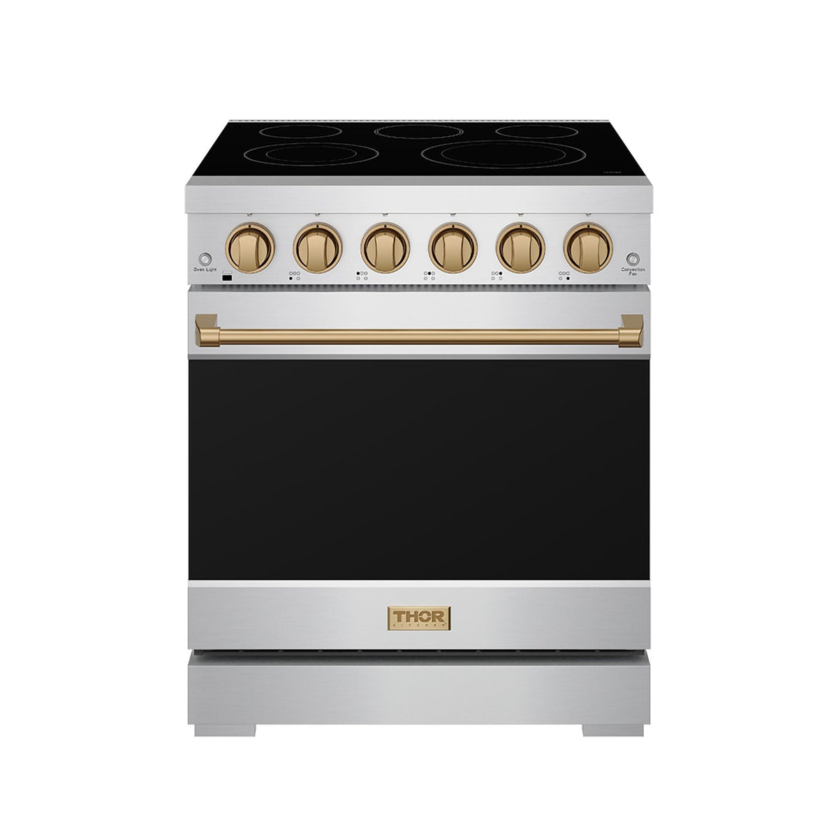Gordon Ramsay THOR 30" 4.55 cu. ft. Professional Electric Range with Precision Knob Control RSE30P - Stainless Steel / Bronze - front door closed