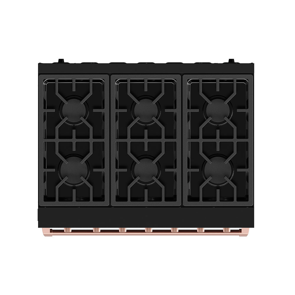 Gordon Ramsay THOR 36" LP Range RSG36PBLP-RSG - Black / Rose Gold - top