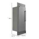 FORNO Maderno 28-Inch Built-In 13.6 Cu.Ft. Convertible Refrigerator in Stainless Steel, Left Swing with Decorative Grill FFFFD1722-32LSG - MyBBQDirect