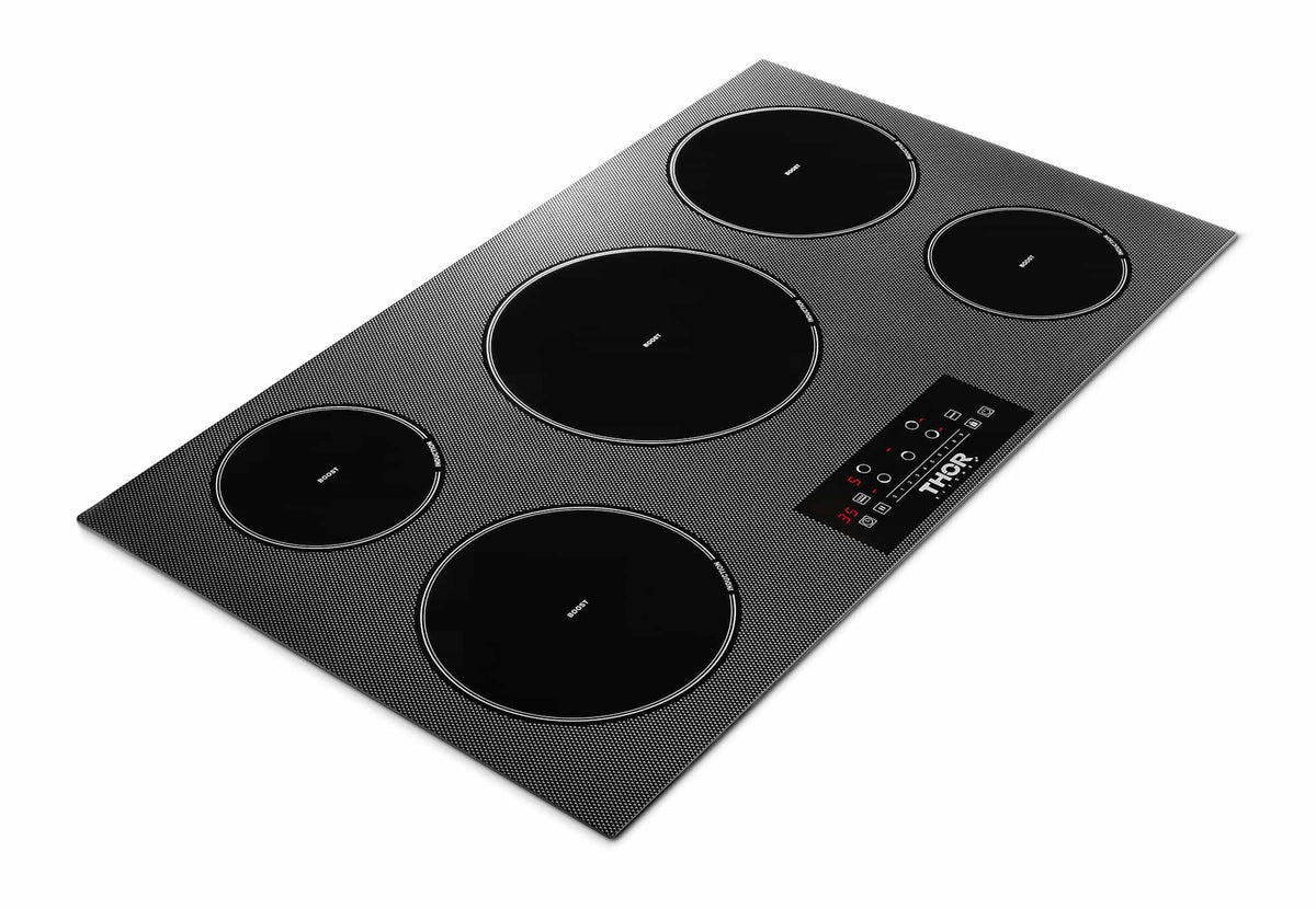 Thor Kitchen 36-Inch Built-In Induction Cooktop with 5 Elements TIH36