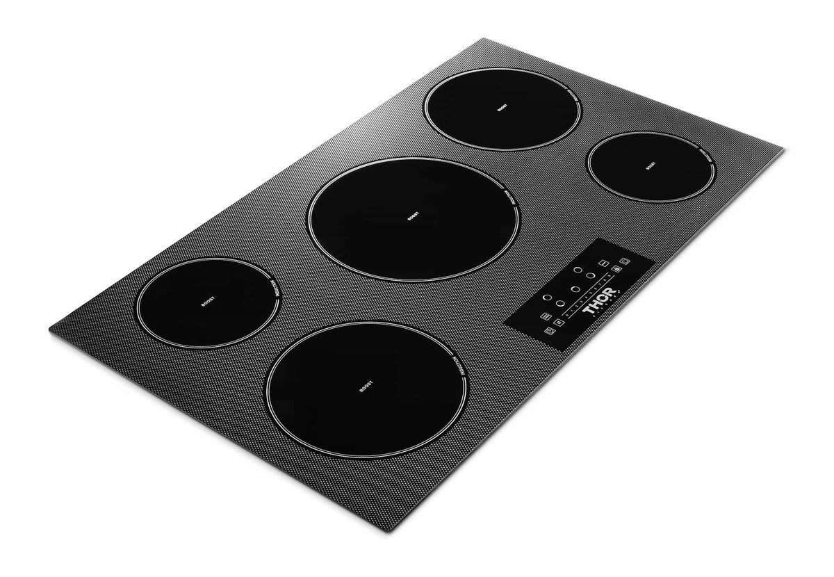 Thor Kitchen 36-Inch Built-In Induction Cooktop with 5 Elements TIH36