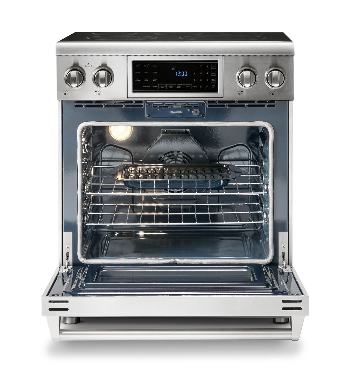 Thor Kitchen 30" Electric Range with 4.55 Cu. Ft. Self-Cleaning Oven, Air Fryer, and Tilt Panel in Stainless Steel TRE3001