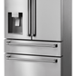Thor Kitchen 36 in Professional French Door Refrigerator 21.6 cu ft Counter-Depth Stainless (TRF3601FD)