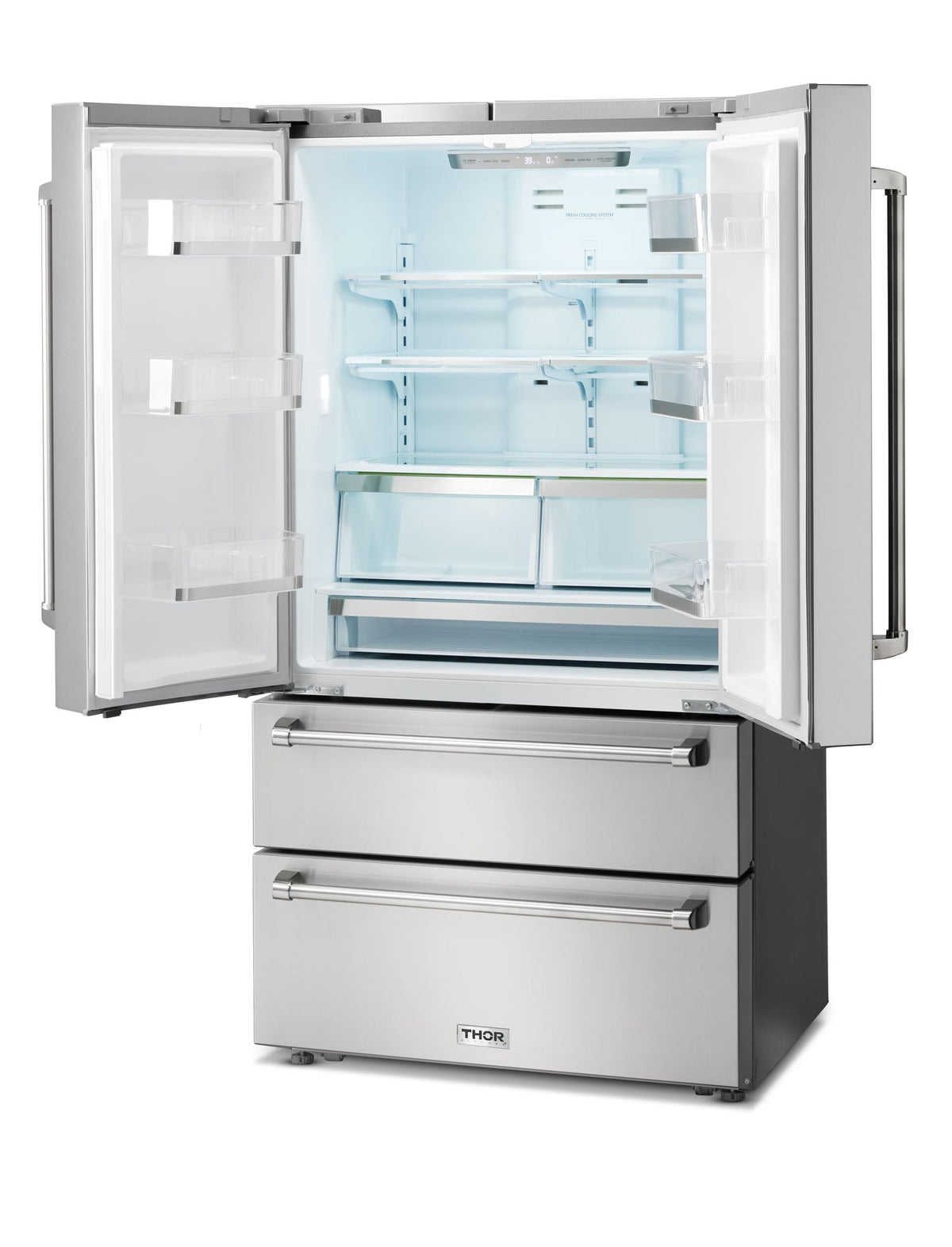 Thor Kitchen 5-Piece Appliance Package - 30-Inch Electric Range, Refrigerator, Dishwasher, Microwave, and Wine Cooler in Stainless Steel