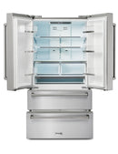 Thor Kitchen 4-Piece Appliance Package - 30-Inch Gas Range, Wall Mount Range Hood, Refrigerator, and Dishwasher in Stainless Steel