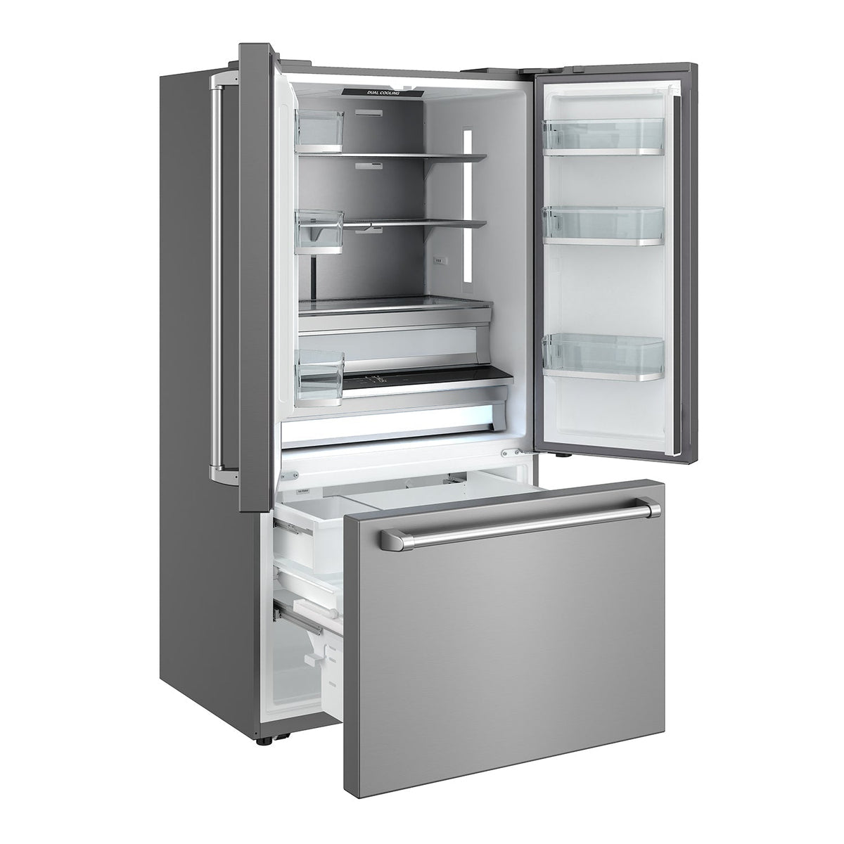 Thor Kitchen 36" Counter Depth Refrigerator TRF3603FD - front left side open